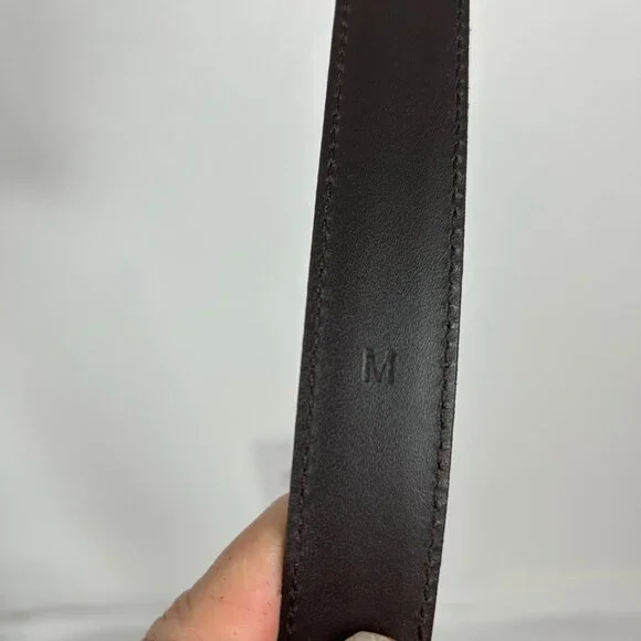 Vtg Ralph Lauren Belt Womens M Brown Leather Made In Argentina Skinny - Picture 4 of 11
